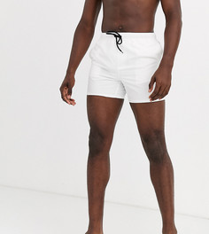 Белые шорты для плавания с контрастным затягивающимся шнурком ASOS DESIGN Tall-Белый