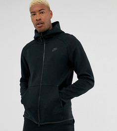 Худи из флиса черного цвета на молнии Nike Tall Tech-Черный