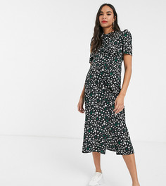 Чайное платье миди на пуговицах с цветочным принтом ASOS DESIGN Maternity-Мульти