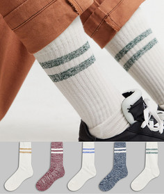 Набор из 5 пар носков в спортивном стиле ASOS DESIGN-Мульти