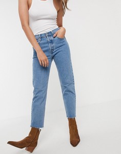 Синие джинсы до щиколотки с необработанным краем Levis 501-Синий Levis®