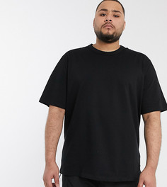 Плотная черная свободная футболка ASOS WHITE Plus-Черный