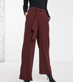 Бордовые широкие брюки Y.A.S Tall-Коричневый