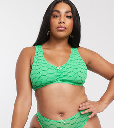 Зеленый сетчатый бралетт с логотипом Savage x Fenty Curvy