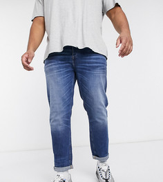 Узкие синие джинсы River Island Big & Tall-Синий