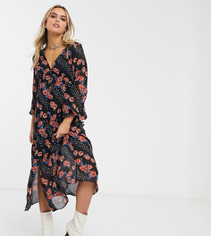Платье миди с цветочным принтом Topshop Maternity-Мульти