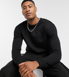 Черный длинный свитшот ASOS DESIGN Tall