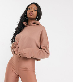 Розовый короткий свободный худи от комплекта ASOS DESIGN Tall-Бежевый