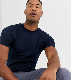 Темно-синяя обтягивающая футболка с круглым вырезом ASOS DESIGN Tall-Темно-синий
