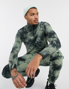 Флисовые джоггеры от комплекта с принтом тай-дай ASOS DESIGN-Серый
