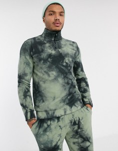 Флисовый свитшот от комплекта с принтом тай-дай ASOS DESIGN-Серый
