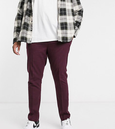 Темно-бордовые брюки скинни ASOS DESIGN Plus-Красный