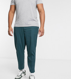 Зеленые зауженные брюки до щиколотки ASOS DESIGN Plus-Зеленый
