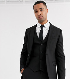 Черный облегающий пиджак ASOS DESIGN Tall