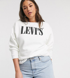 Свитшот с логотипом в стиле 90-х Levis Plus-Белый