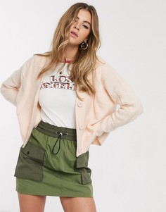 Кардиган с узором "косичка" Miss Selfridge-Кремовый