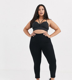 Хлопковые леггинсы ASOS 4505 Curve-Черный