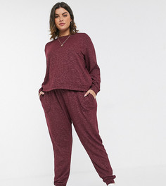 Мягкие джоггеры от комплекта ASOS DESIGN Curve-Коричневый