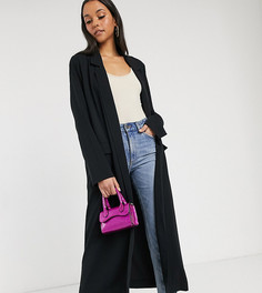 Черное мягкое легкое пальто ASOS DESIGN Tall-Черный