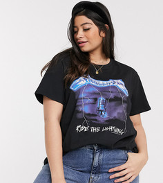 Футболка из органического хлопка "Metallica" ASOS DESIGN Curve-Черный