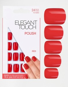 Квадратные накладные ногти Elegant Touch-Черный