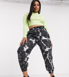 Джоггеры с принтом ASOS DESIGN Curve-Мульти