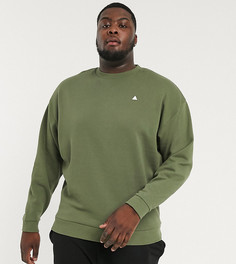 Oversize-свитшот цвета хаки ASOS DESIGN Plus-Зеленый