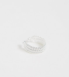Серебряный кафф со скрученным дизайном ASOS DESIGN