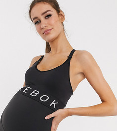 Черный спортивный бюстгальтер Reebok maternity