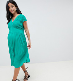 Чайное платье миди ASOS DESIGN Maternity-Зеленый