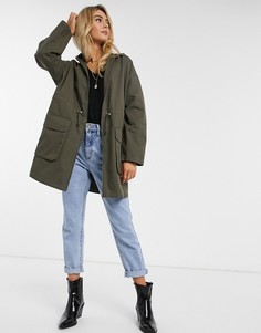 Легкая парка цвета хаки ASOS DESIGN-Зеленый