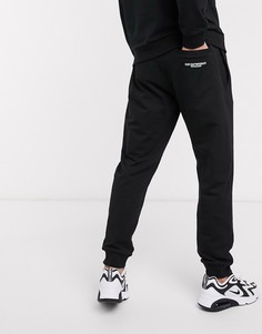 Черные джоггеры с затягивающимся шнурком и логотипом Emporio Armani-Черный