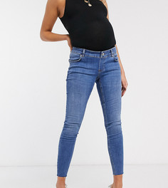 Джинсы скинни с завышенной талией и посадкой над животом ASOS DESIGN Maternity Ridley-Синий