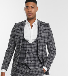 Серый пиджак в клетку Twisted Tailor TALL
