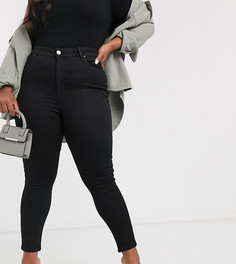Черные джинсы скинни с моделирующим эффектом ASOS DESIGN Hourglass Curve-Черный