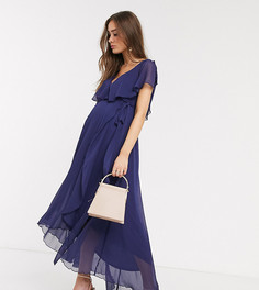 Платье макси с разрезами на рукавах и завязками на плечах ASOS DESIGN Maternity-Мульти