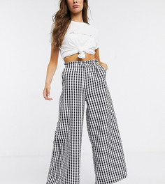 Широкие брюки в клетку Reclaimed Vintage inspired-Мульти