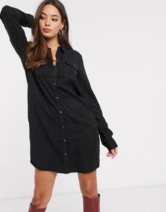 Черное платье-рубашка Vero Moda-Черный