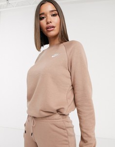 Бежевый свитшот с круглым вырезом Nike Essentials