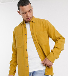 Желтая фланелевая рубашка с начесом ASOS DESIGN Tall-Желтый