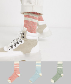 3 пары толстых носков пастельного оттенка ASOS DESIGN-Мульти