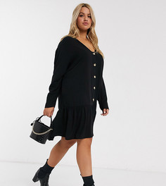 Черное платье-трапеция мини ASOS DESIGN Curve-Черный