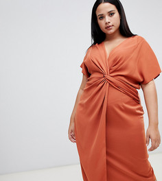 Платье миди с рукавами-кимоно ASOS DESIGN Curve-Красный