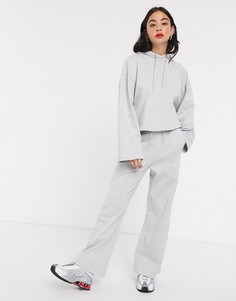 Серые широкие джоггеры с завышенной талией Nike Premium-Серый