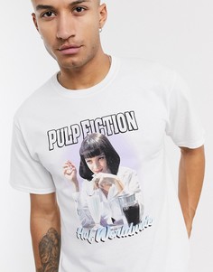 Белая футболка с принтом HUF x Pulp Fiction-Белый