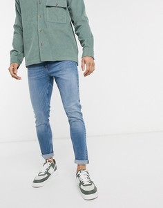 Голубые джинсы скинни New Look-Синий