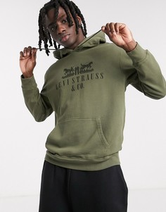 Зеленое худи в стиле милитари с логотипом Levis Youth-Зеленый Levis®