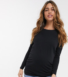 Черный лонгслив New Look Maternity-Серый