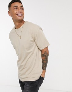 Светло-бежевая oversized-футболка New Look-Светло-бежевый