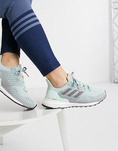 Зеленые кроссовки для бега adidas solar boost-Зеленый